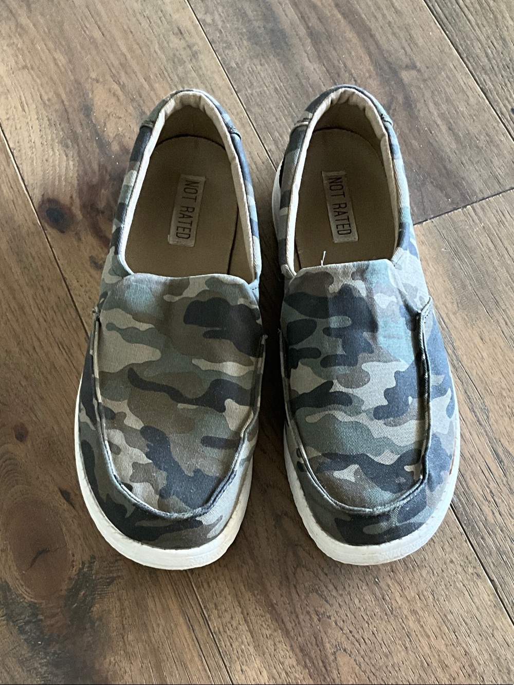 Not Rated Kids' Camouflage Slip-On Sneakers - Green & Brown